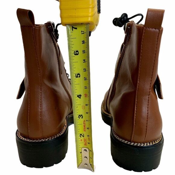 Nwob ASOS Armour chain lace up ankle boots Sz 5 - Picture 8 of 9